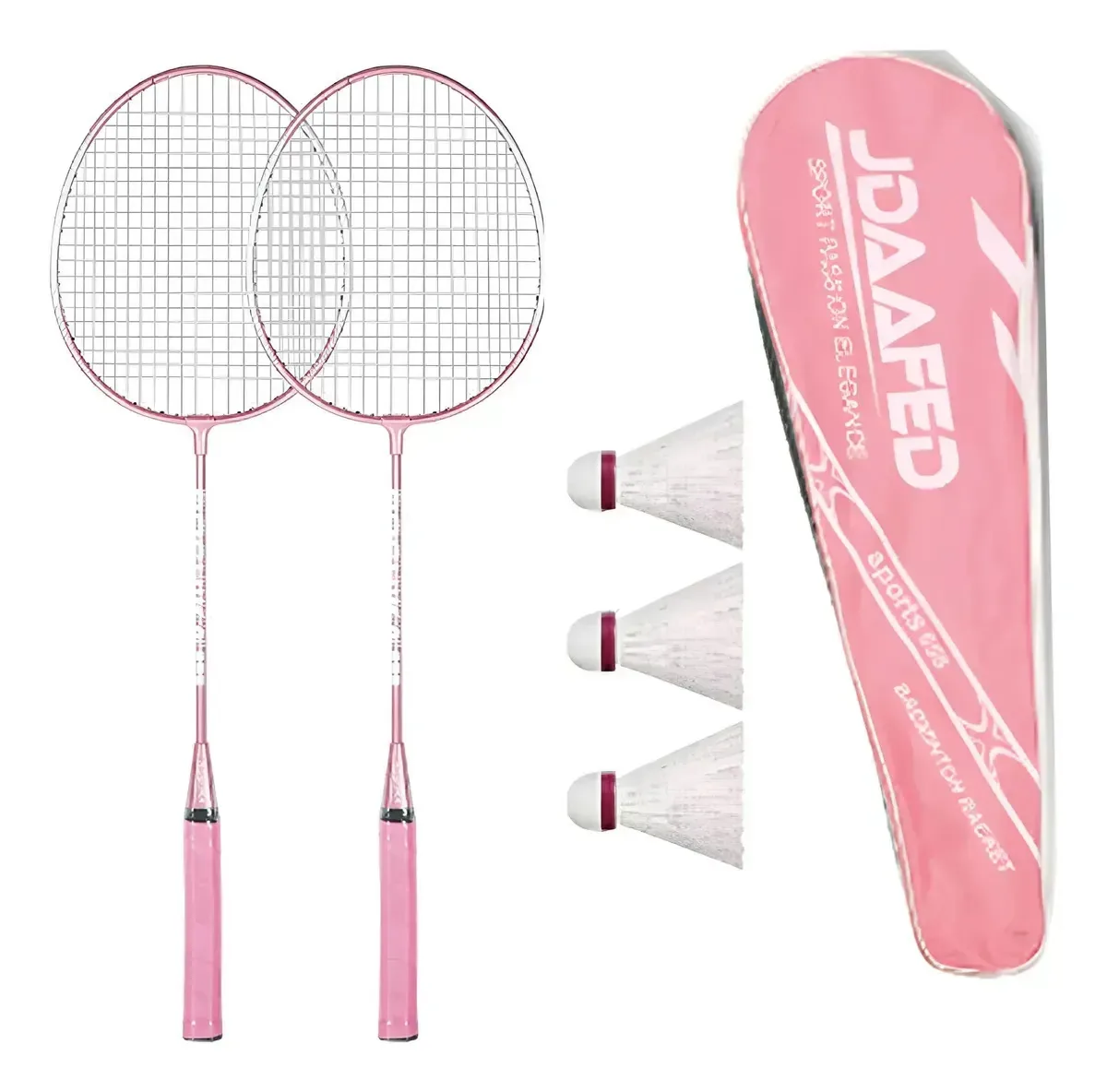 Conjunto de raquetes de badminton Tzawhst, 2 raquetes e 3 galos