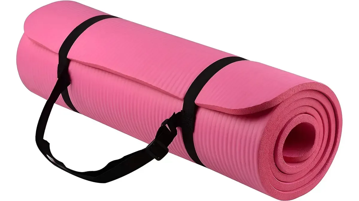 Tapete de ioga Tapete de ginástica pesado Tapete grosso 10 mm rosa