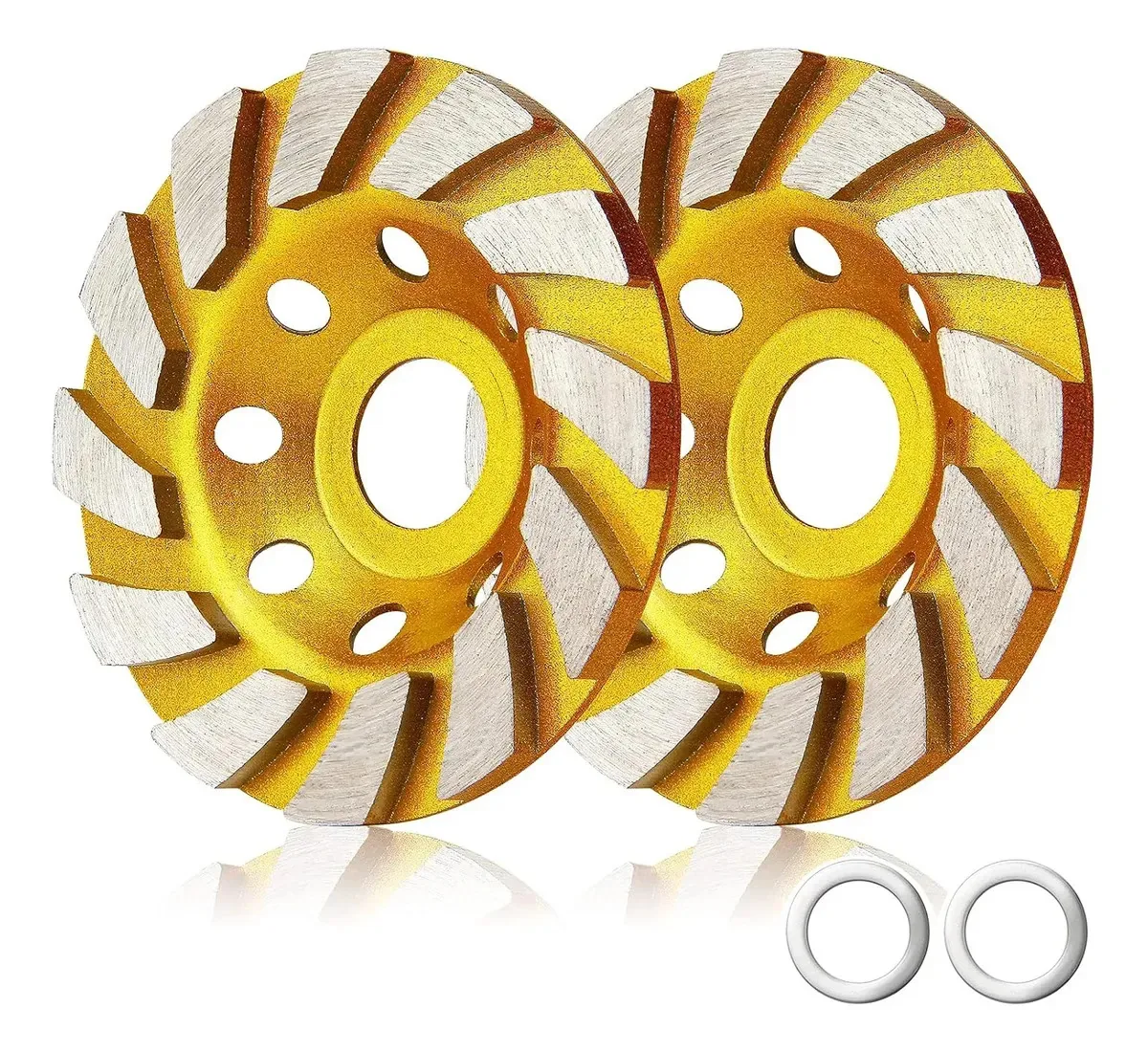 Kit 2 Disco Desbaste Diamantado 100mm Profissional,Disco de Desbaste para Concreto,Parede e Aço,Disco Desbaste Concreto Alta Resistência,Conexão Estável,Ideal para Uso Diário e Trabalhos Profissionais