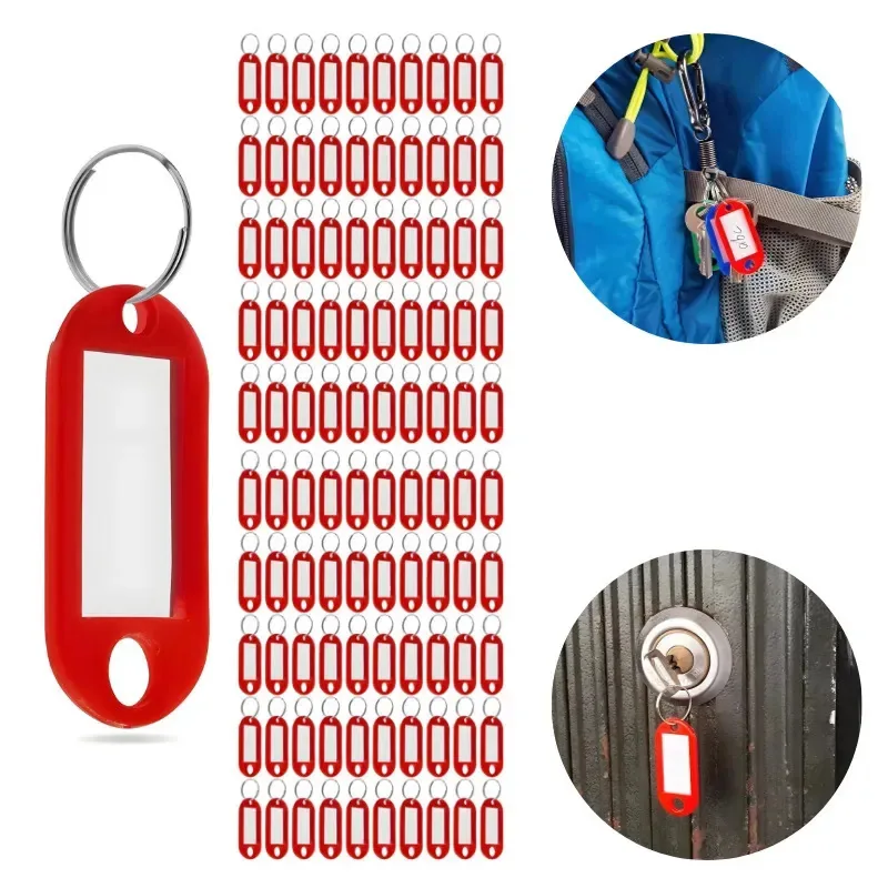 Chaveiros Solviora Pet ID Tag Holder 100 unidades vermelhas