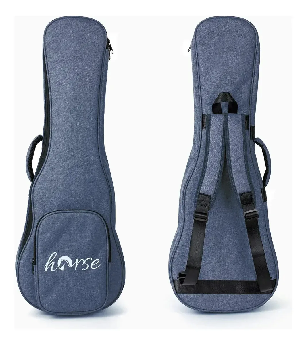 Capa de ukulele Lotmusic Concert para ukulele preto P. Grey