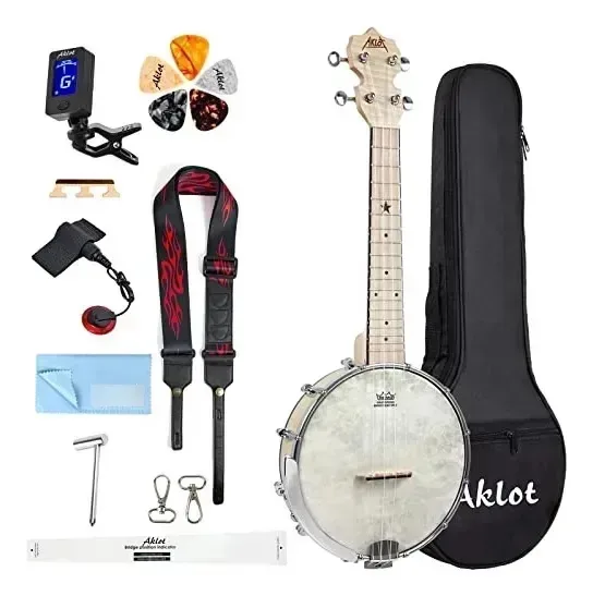Ukulele Banjo, concerto de 23 polegadas do Aklot com Head Of. Natural