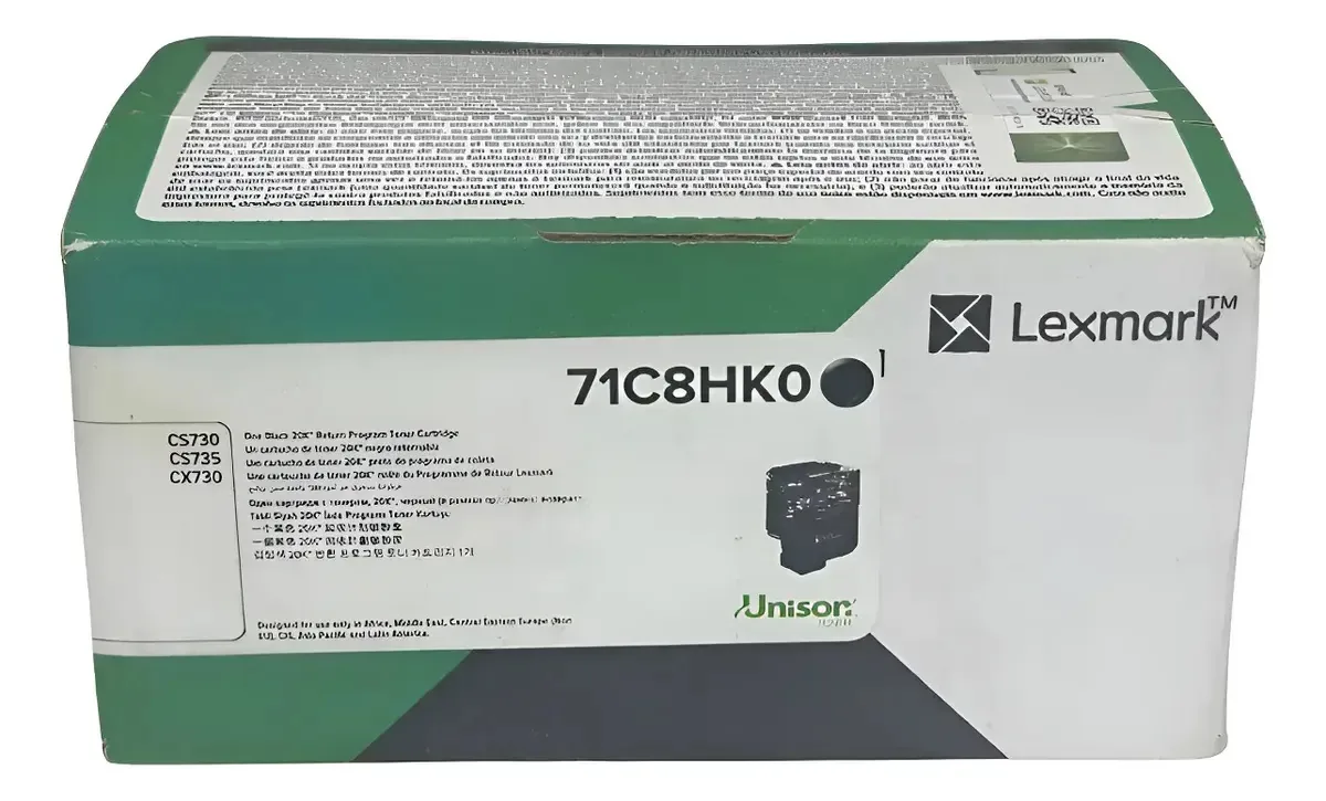 Toner preto Lexmark para impressoras