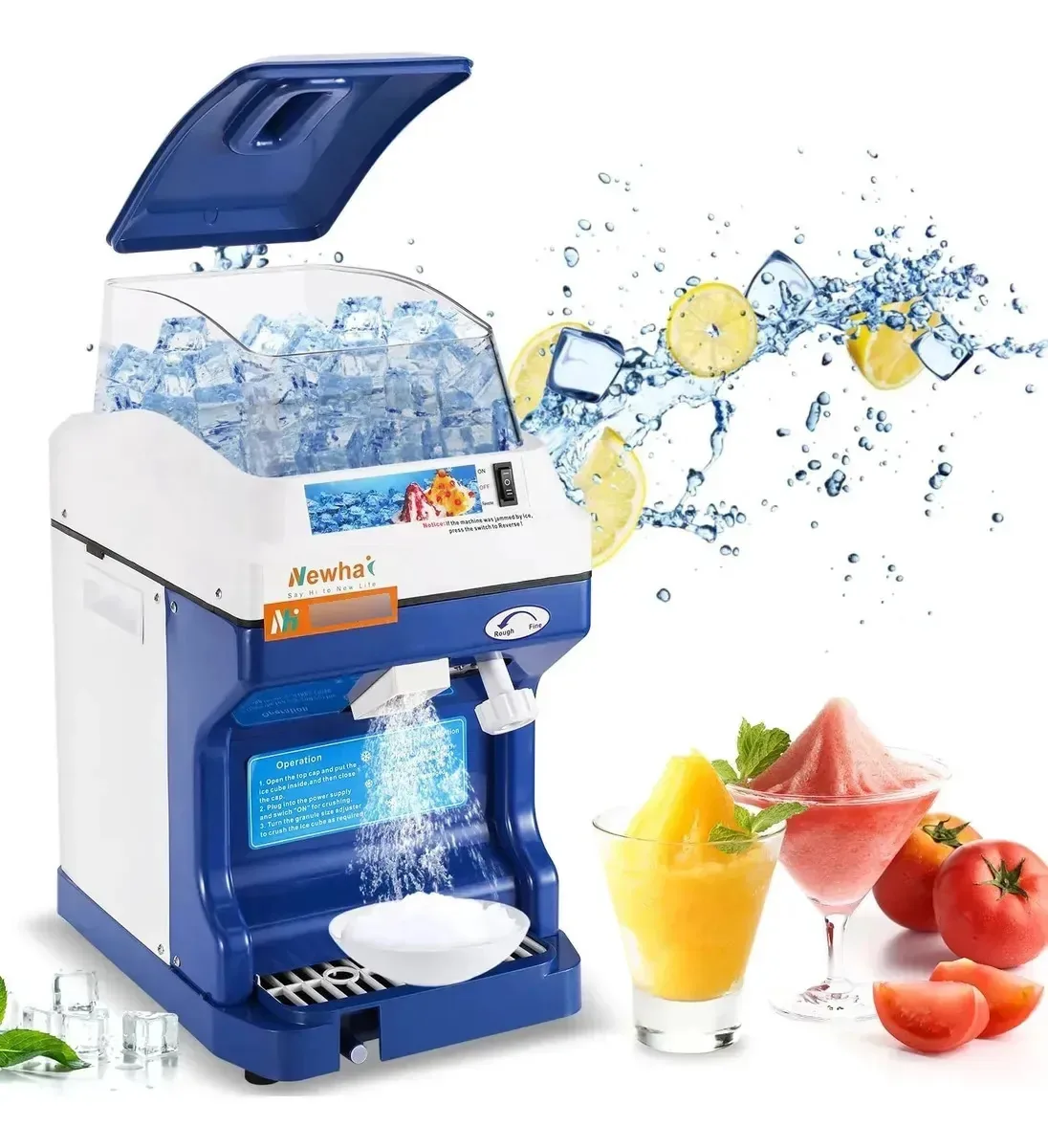 Barbeador de gelo comercial Newhai Shaver D Shaver