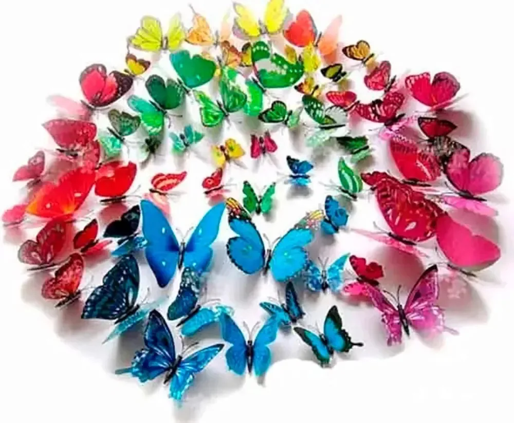 Borboletas Multi Coloridas Artificial Jardim Decoração Festa