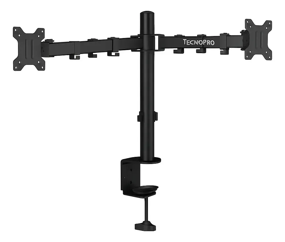 Suporte de mesa para monitor duplo, 2rl, articulado de 13 a 32, tela dupla, organizador de monitor de metal robusto