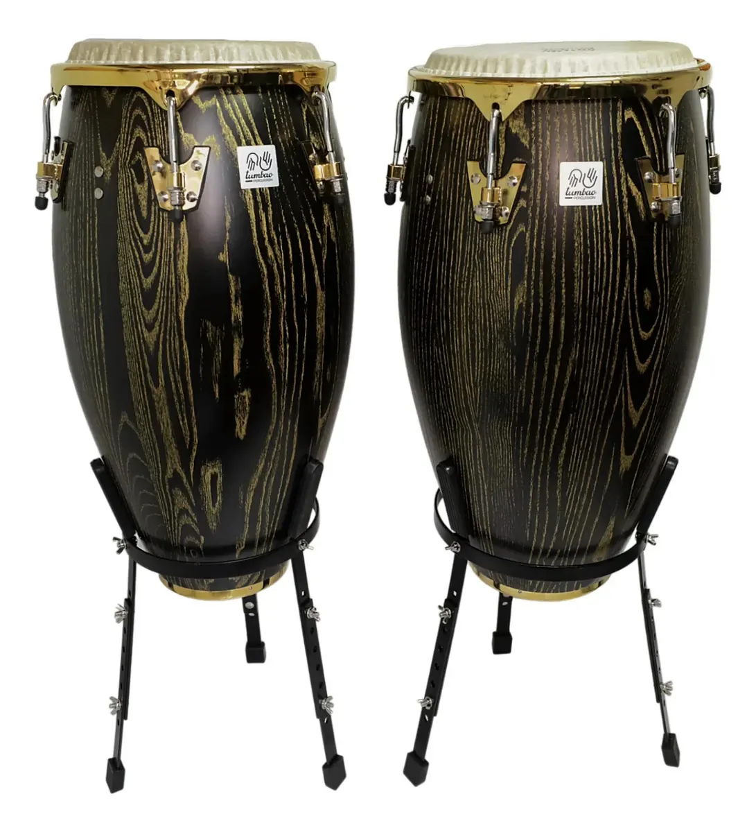 Conjunto Conga de 11,75 e 12,5 x h30" Ebony+ Stand
