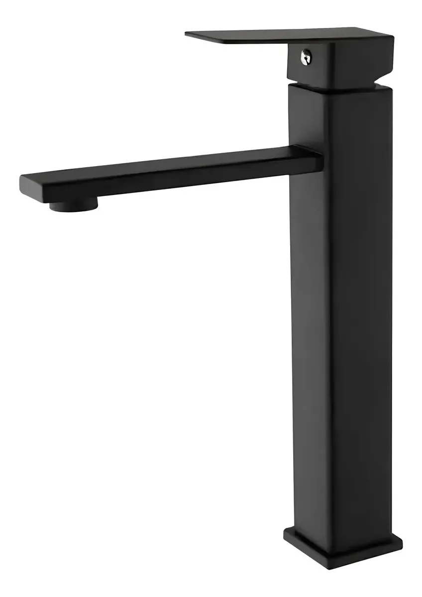 Torneiras de lavagem de alavanca única para lavagem de banheiro, preto fosco, fosco