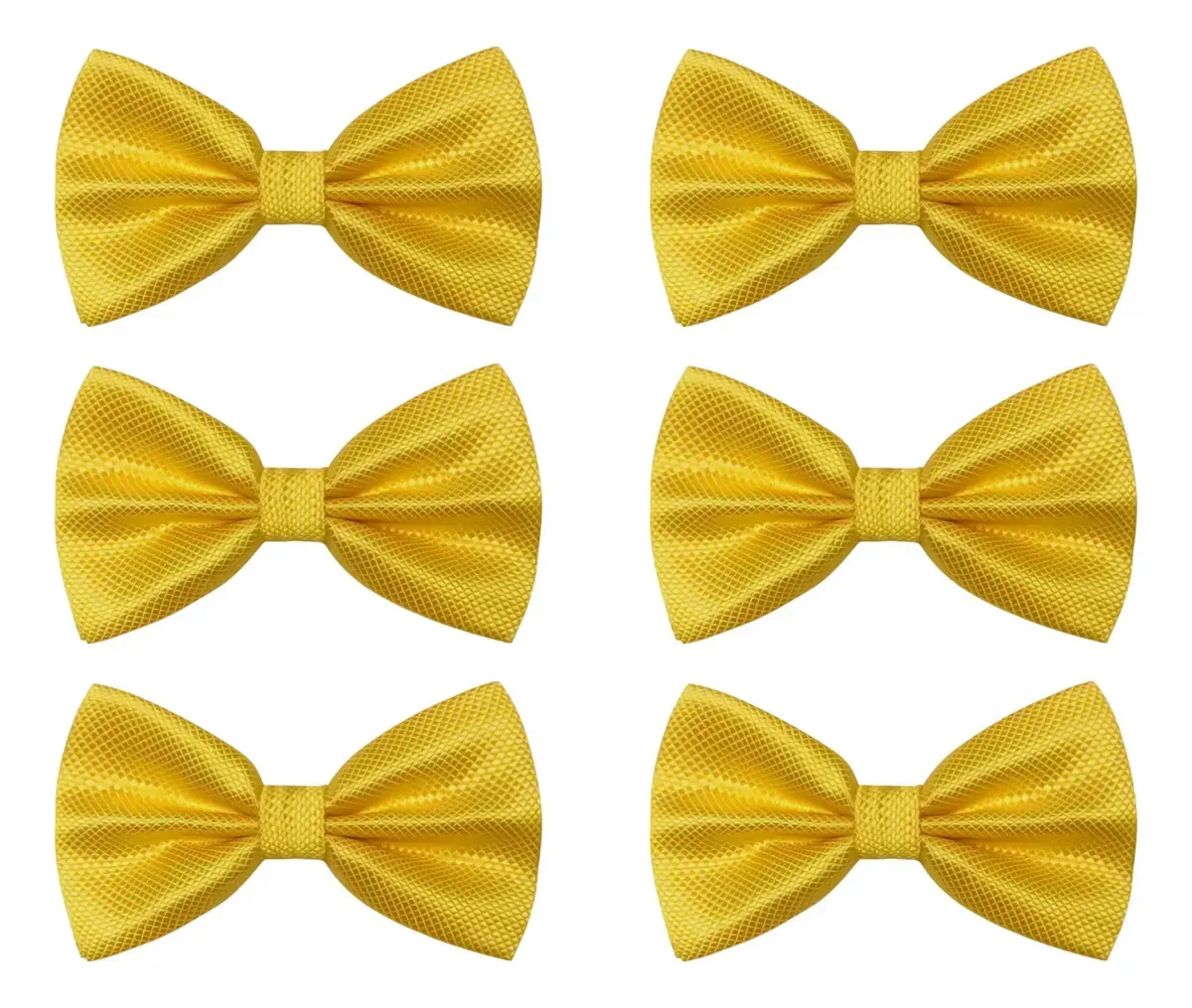 Gravatas-borboleta masculinas, gravatas-borboleta ajustáveis, 6 peças, padrão dourado, 12 cm