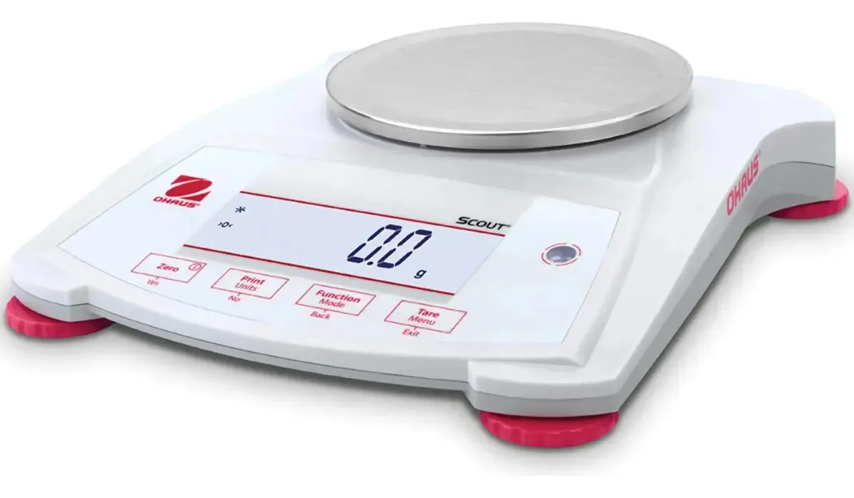 Balança Scout Ohaus 30253019 modelo Spx222, capacidade de 220 G x 0,01 G de precisão
