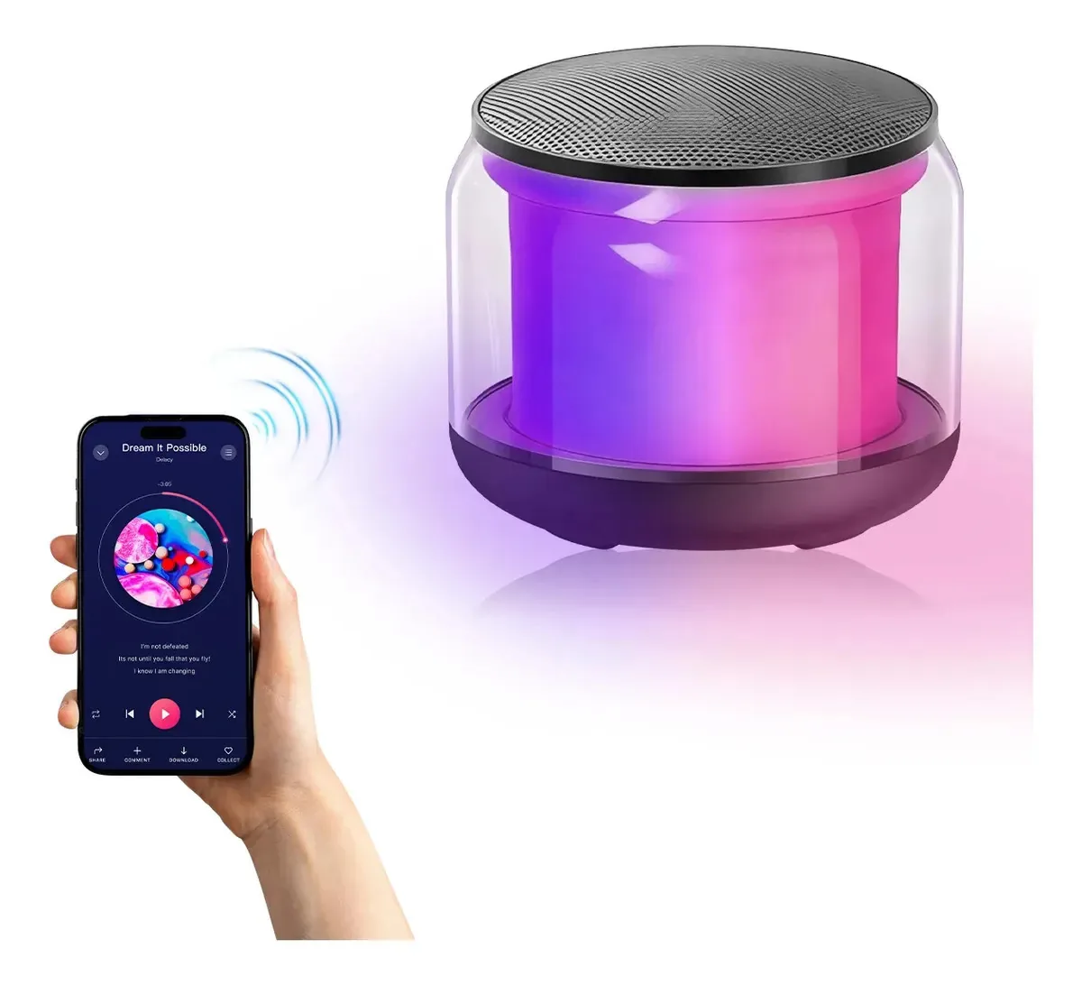 Caixa De Som Bluetooth Portátil Subwoofer Sem Fio Radio Fm Preto