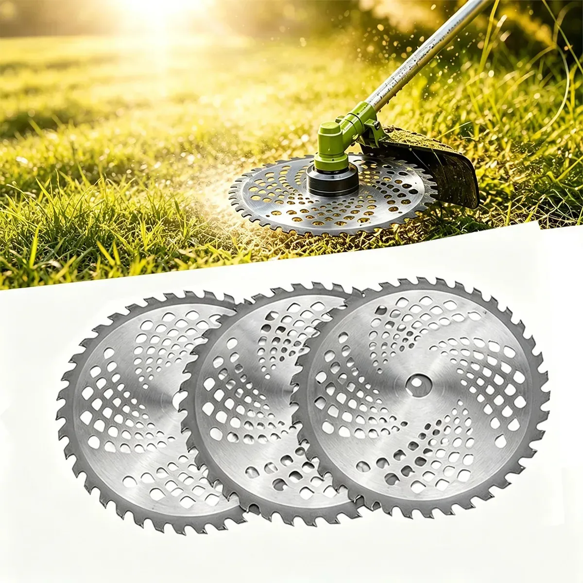 Lâminas Disco Serra 40dentes Para Roçadeira 255mm Furo 25.4mm 3 Pcs