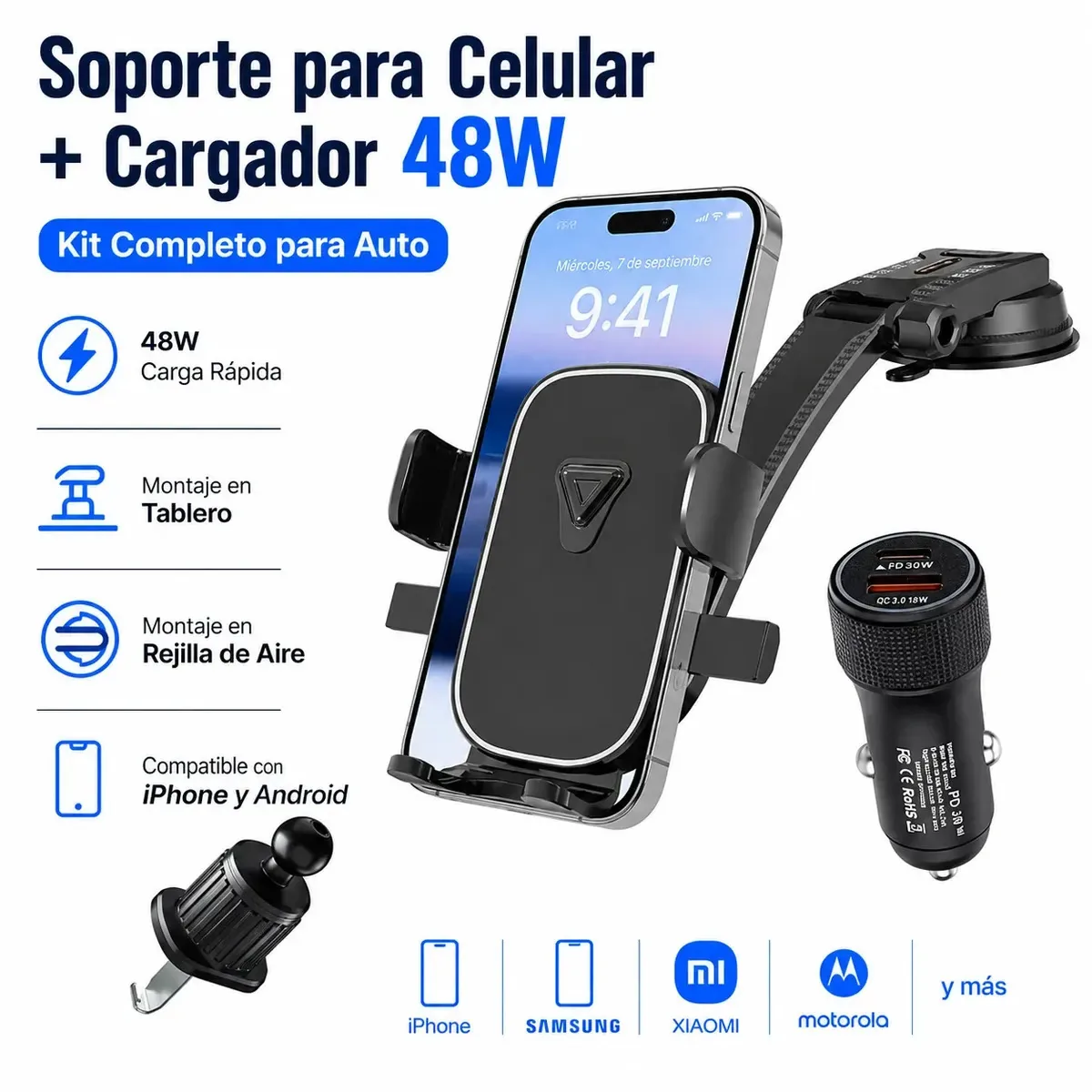 Porta Celular Carro Estável e Suporte
