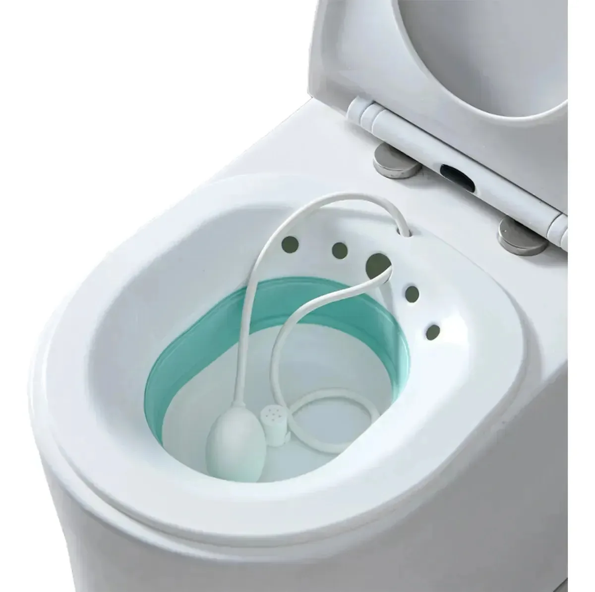 Assento de banho perineal para hemorróidas com bidê de enxágue