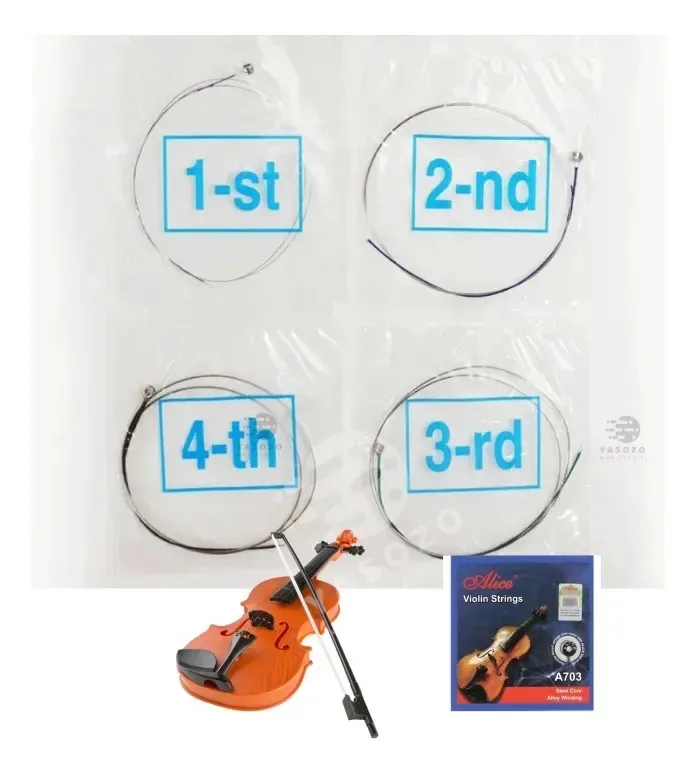 Conjunto de cordas para violino Alice A703 de 4 cordas 1-4/4
