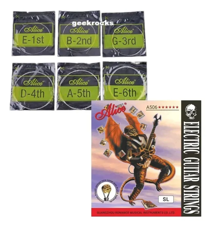 Cordas de guitarra elétrica de níquel de 6 cordas Alice A506-SL