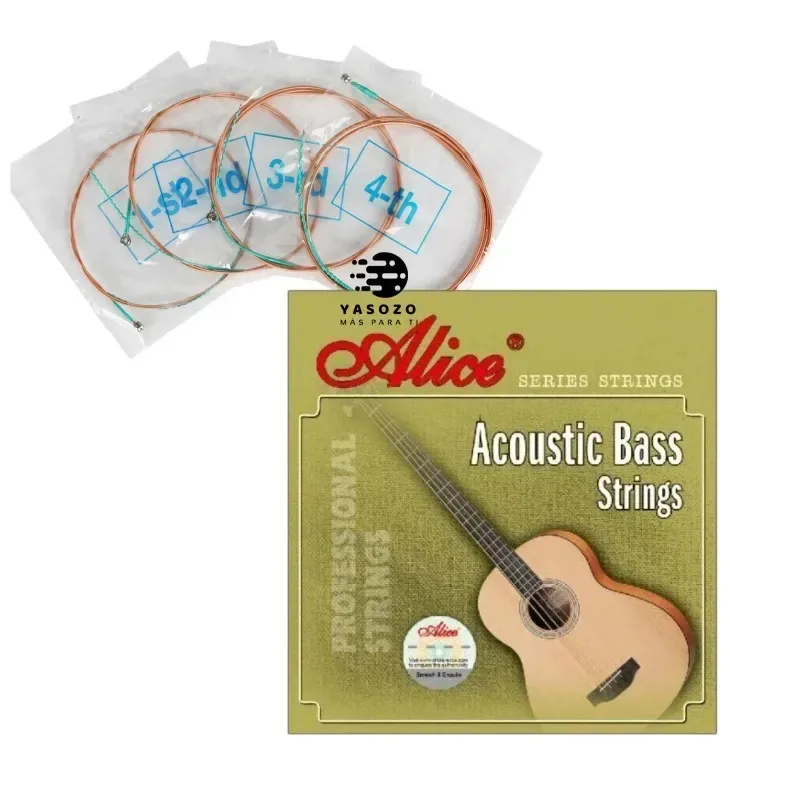 Cordas de baixo acústico de tensão leve Alice A616-4l de 4 cordas - YASOZO