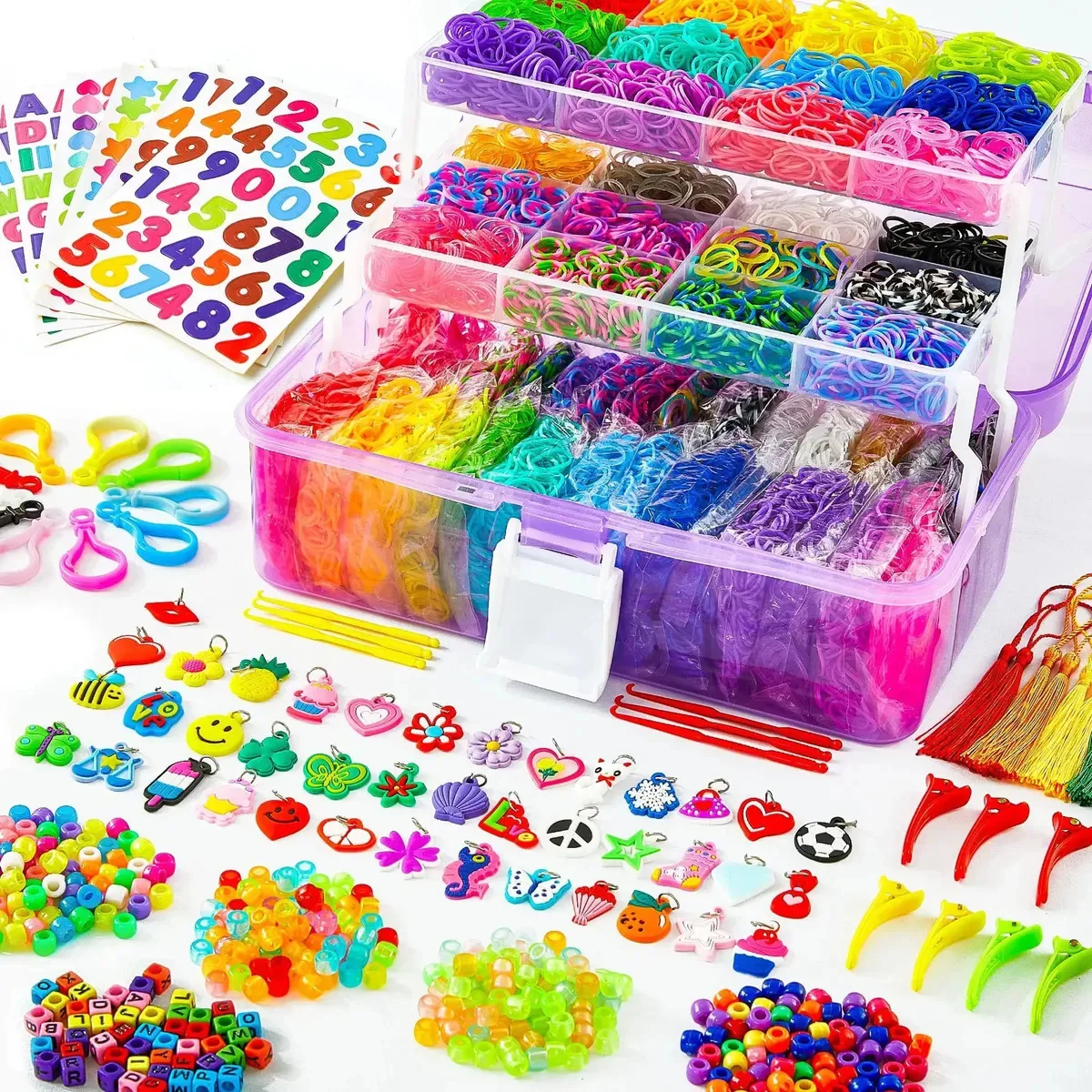 Incraft Plus de elásticos com recipiente de 3 camadas