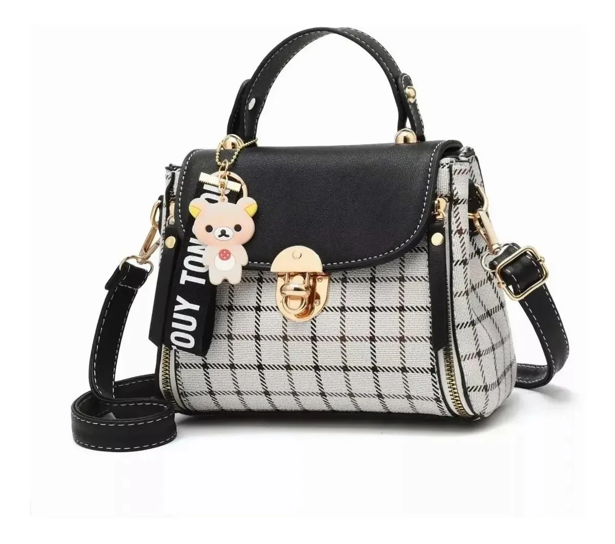 Bolsas femininas, bolsa de ombro casual, bolsas mensageiro femininas, cor preta