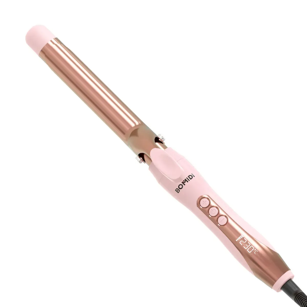 Modelador de cabelo Bomidi, modelador de cabelo giratório de 25 mm com 33 configurações de temperatura, modeladores profissionais para todos os tipos de cabelo Hc04 rosa