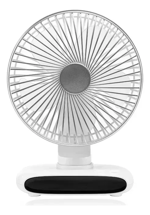Ventilador Portátil de Mesa e Parede Branco com Bateria 7200mAh e Oscilação
