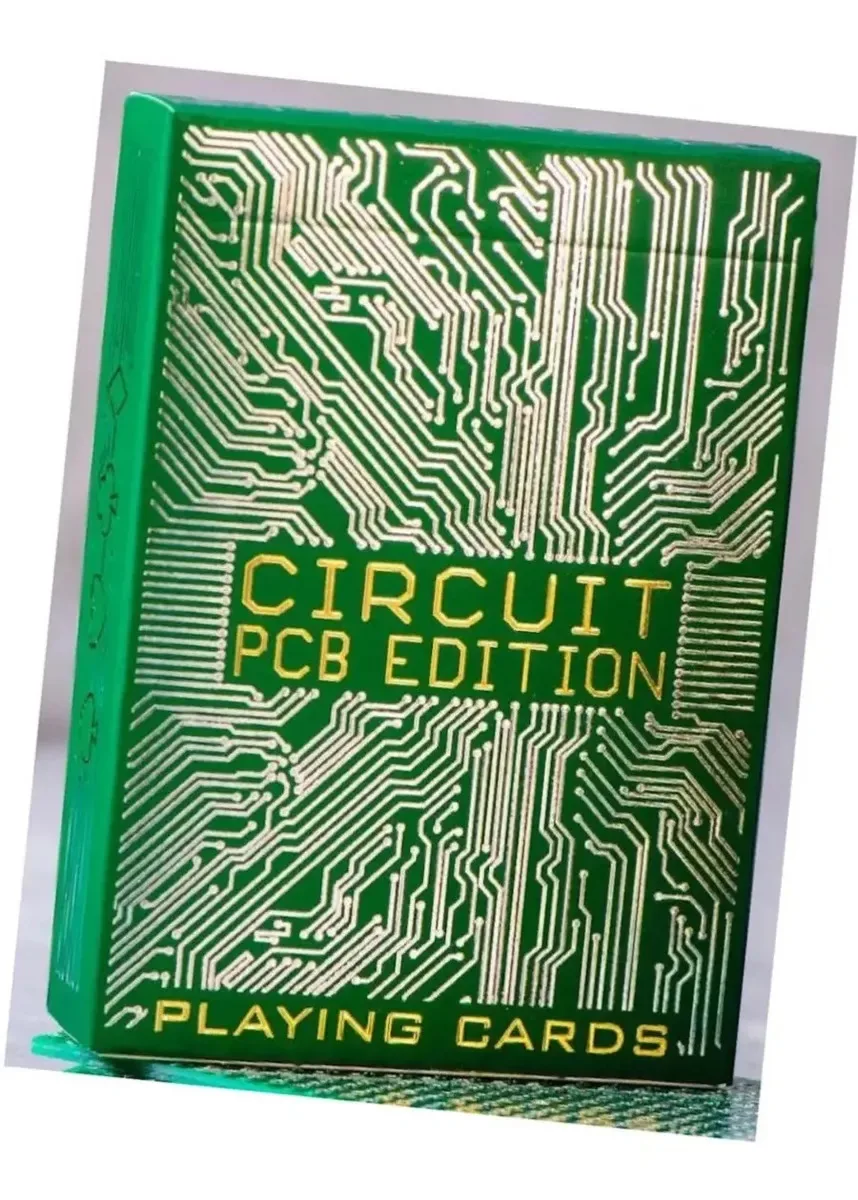 Cartões de circuito verde Pcb Cartões de baralho de luxo Cartões de baralho techno