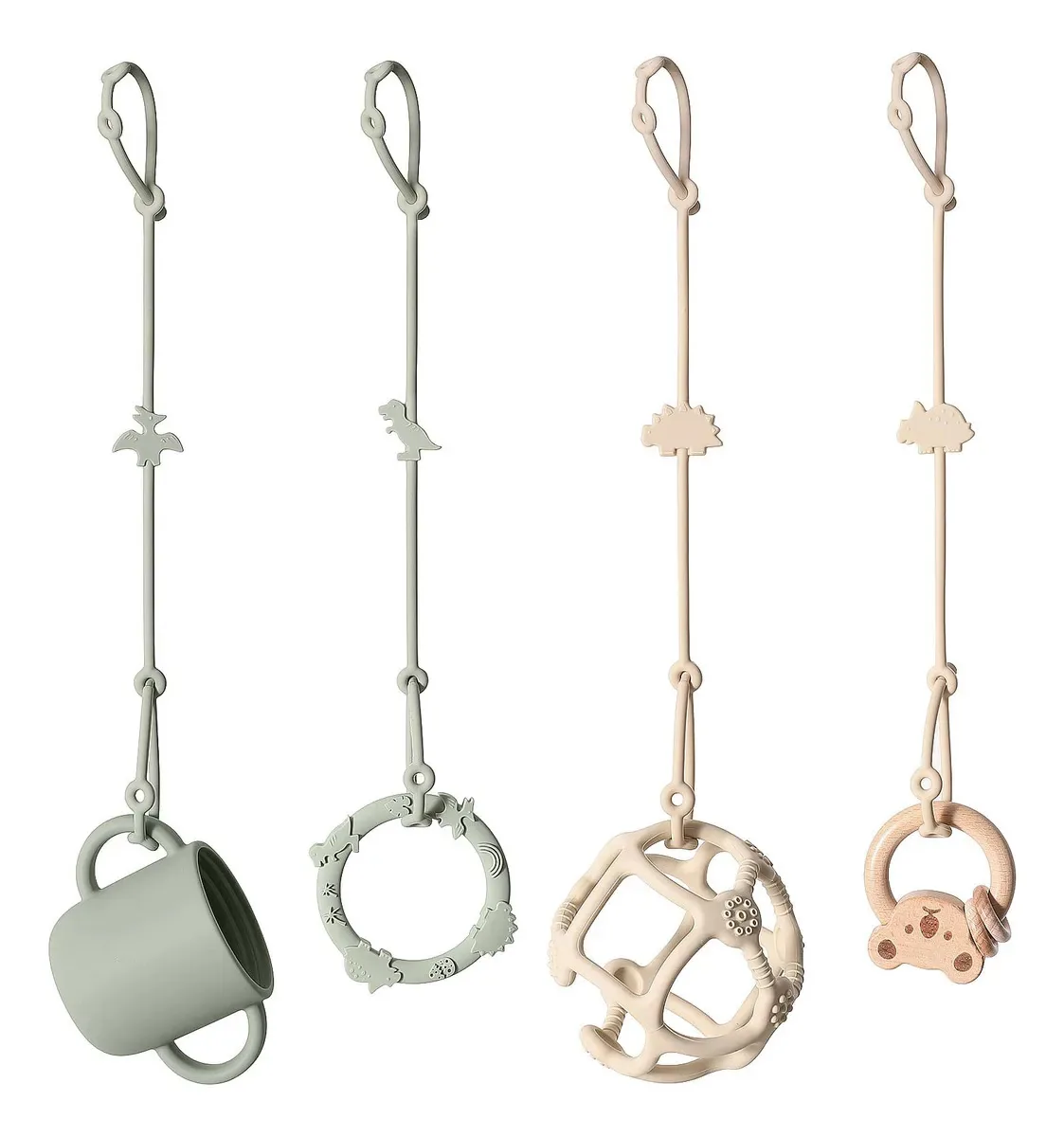 Alças de segurança para brinquedos de silicone para dinossauros