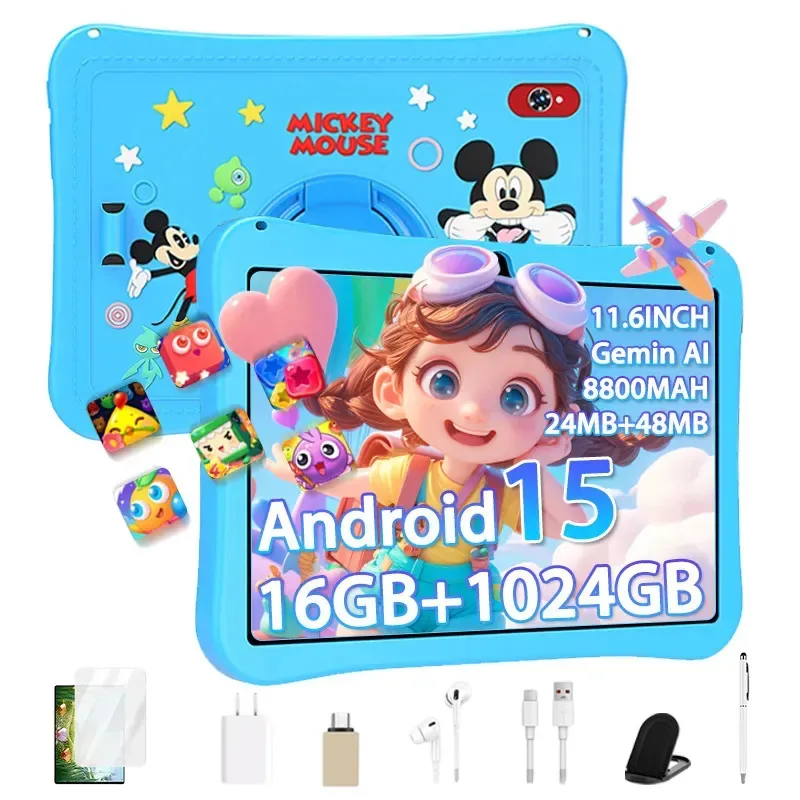 Tablets infantis Galaxy Deiaao D9 16+1024gb azuis