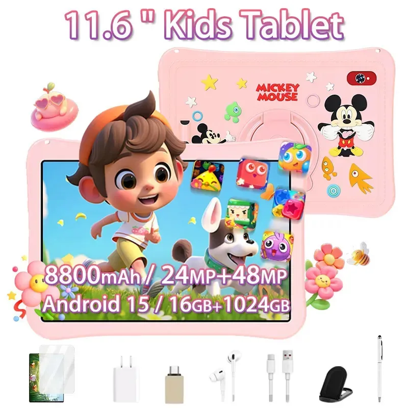 Tablets infantis Galaxy Deiaao D9 16+1024gb rosa