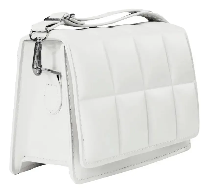 Moda feminina, bolsa tiracolo feminina, tipo mensageiro, cor branca