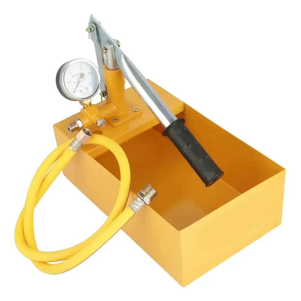 Bomba de teste de pressão de água, bomba de teste, bomba hidráulica manual de alumínio, adequada para água ou óleo hidráulico para tubulações, válvulas