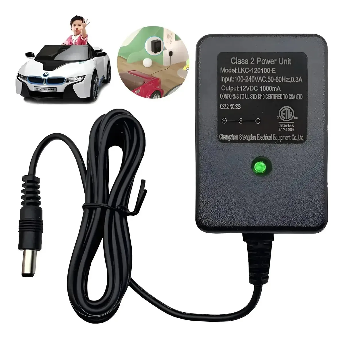 Carregador de bateria de 12 volts para carrinhos elétricos