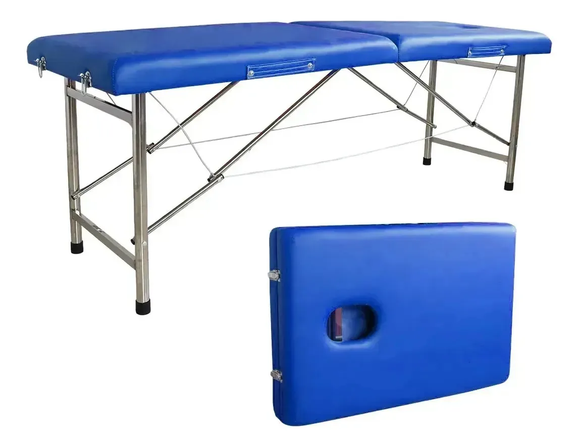 Cama de massagem gambimedic Cama de massagem portátil dobrável, spa profissional leve e compacto com alça, várias cores, azul