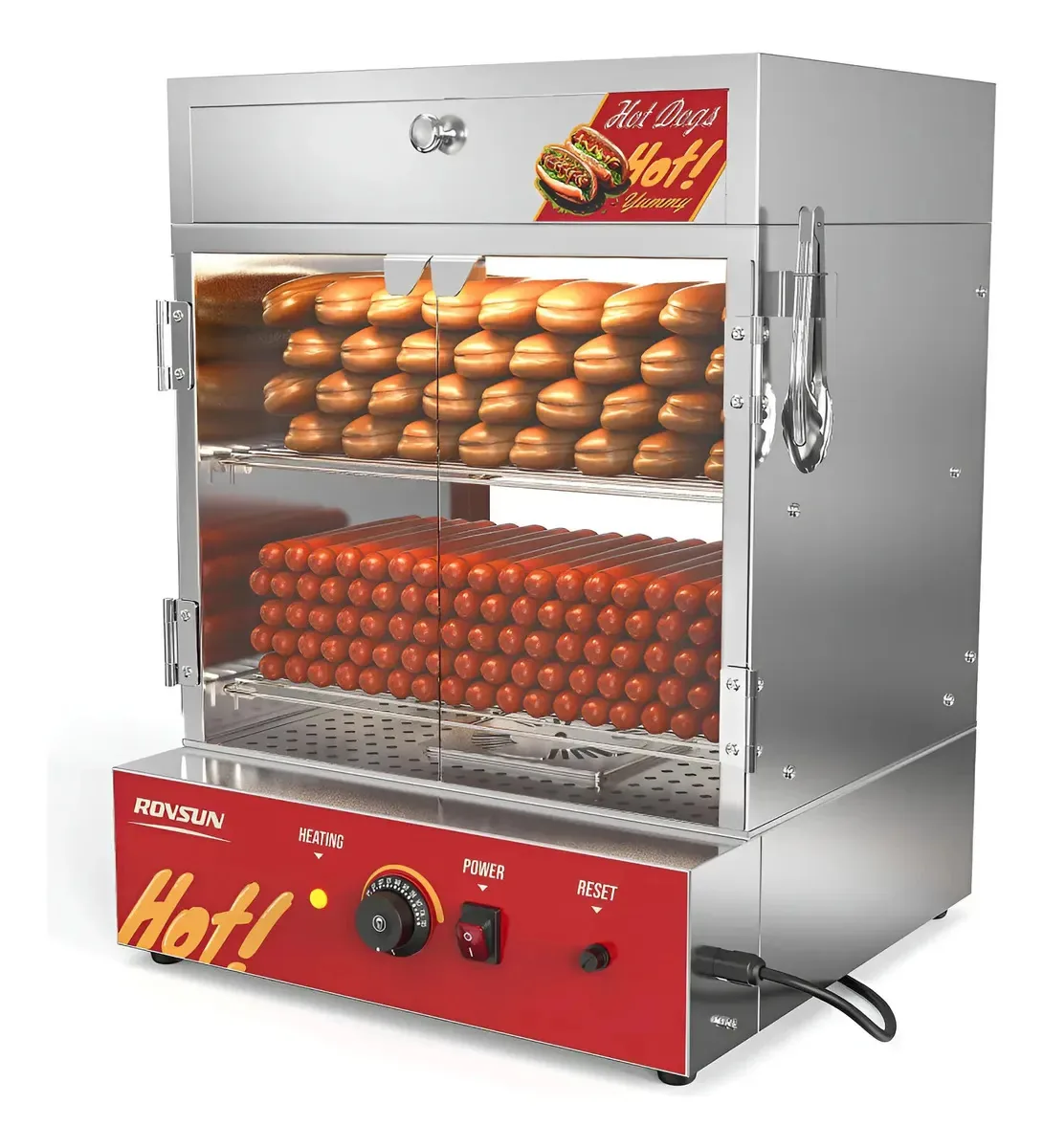 Vaporizador de cachorro-quente 49 litros 46 L 2 níveis