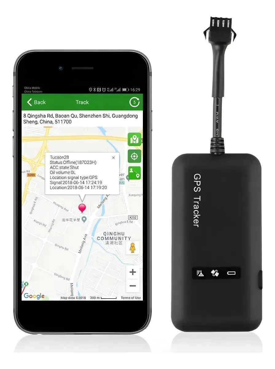 Localizador GPS com função de alarme, equipamento GPS com posicionamento em tempo real, navegadores GPS para carros e motocicletas