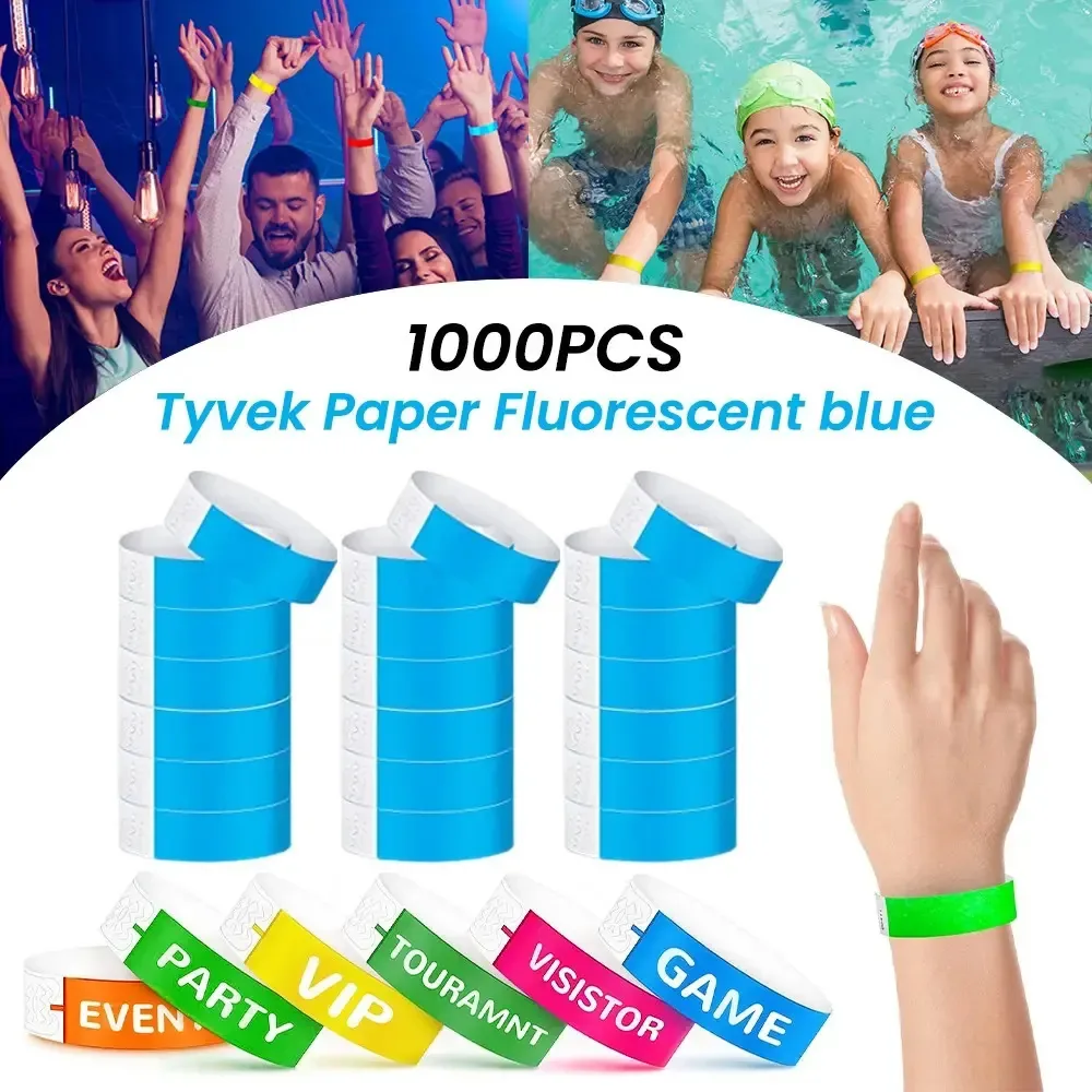 Pulseira de papel de identificação Pulseira Tyvek para eventos