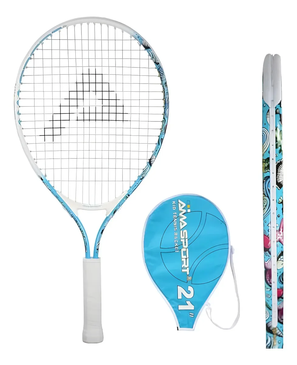 Raquete de tênis para crianças pequenas, kit azul
