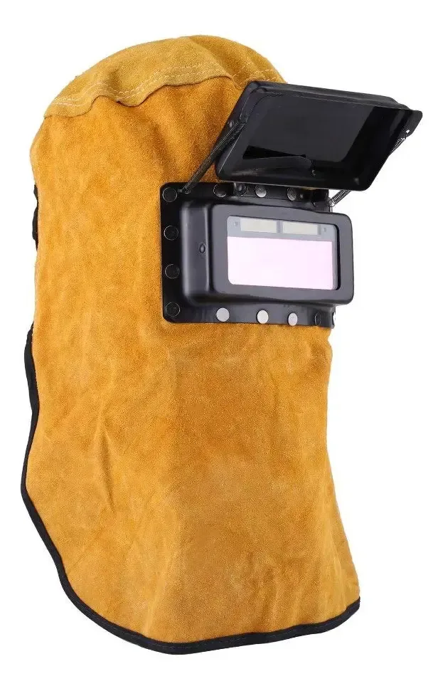 Máscara de soldagem, máscaras de soldagem eletrônicas, capacete de soldagem com lente com filtro de lente de escurecimento automático, amarelo-sol + preto