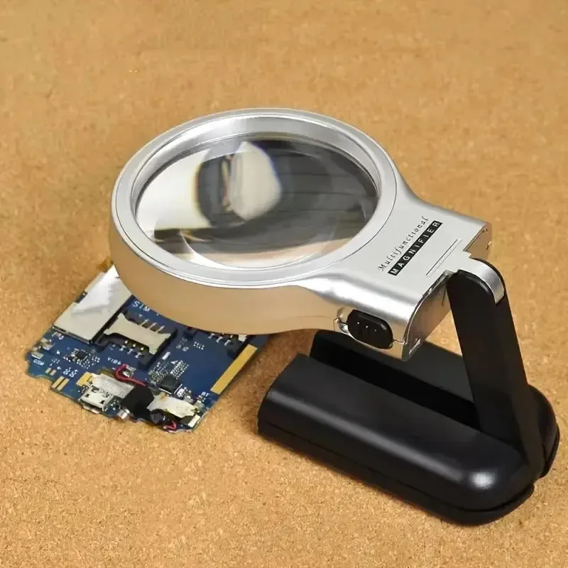 Lupa de computador portátil Comimark 1 Espelho de aumento bidirecional, dobrável, 20 x de alta definição, várias lupas portáteis sem bateria