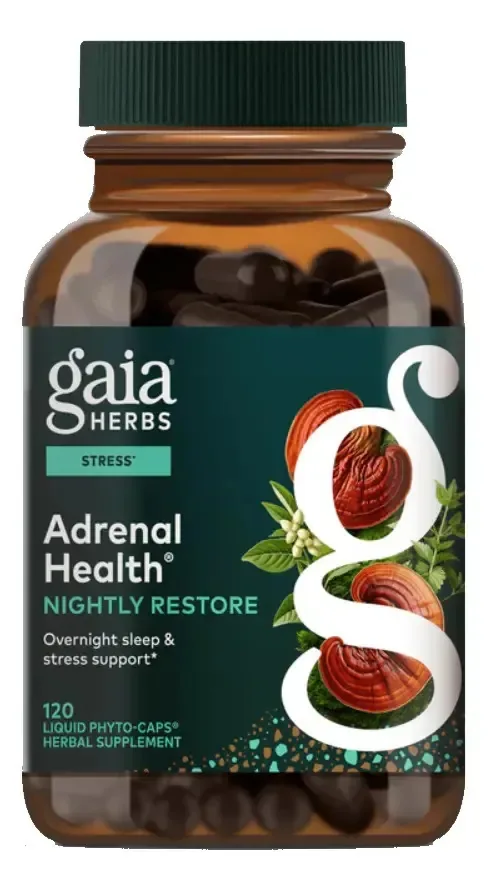 Gaia Herbs Adrenal Health 120 cápsulas sem sabor