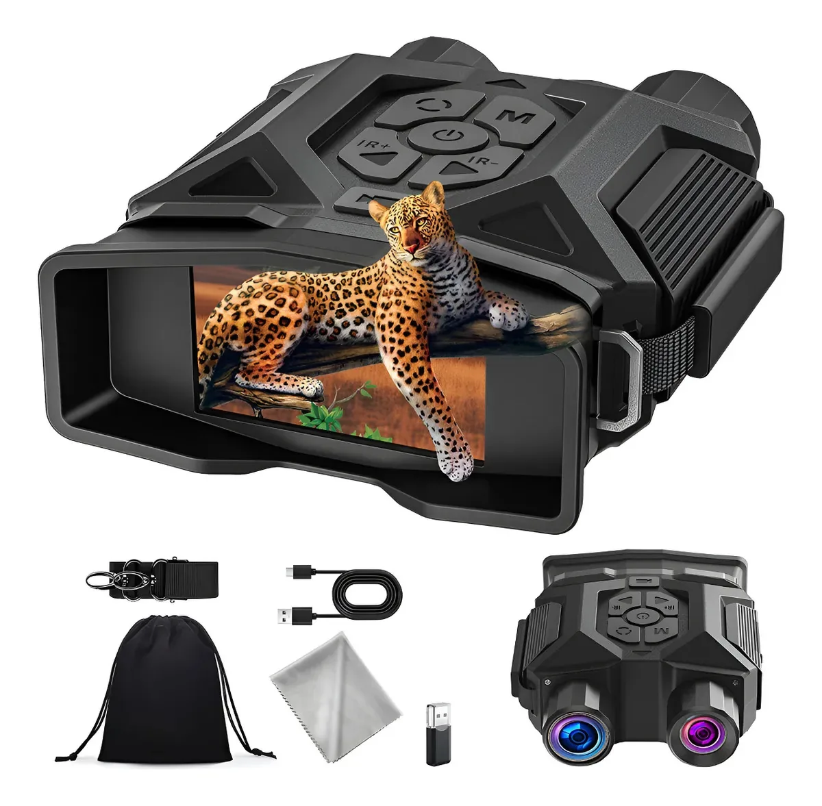 Binóculos de visão noturna 4k Binóculos infravermelhos Hd Black