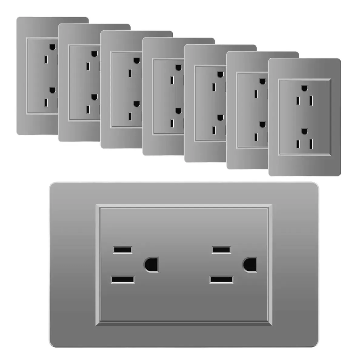 Kit de pacote de 8 contatos duplex com placa