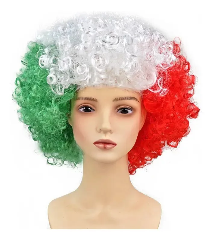 Peruca com bandeira mexicana Incha Football Tricolor Amador