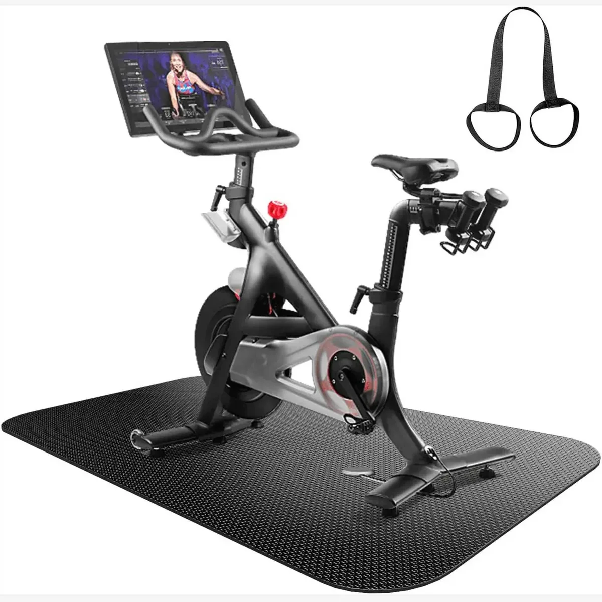 Tapete de Yoga, Tapete de Proteção para Bicicleta Ergométrica e Esteira Tapete Antiderrapante Resistente à Água e Suor 120x60