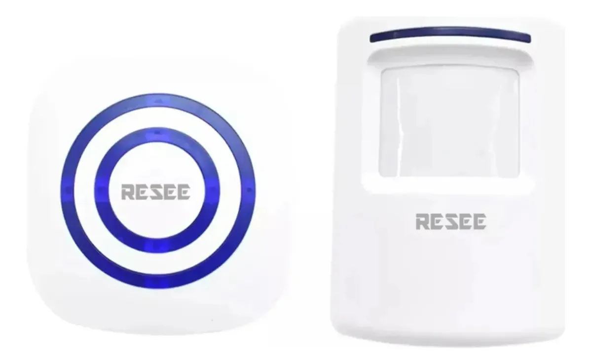 Campainha comercial com sensor de movimento e alarme sonoro Resee White