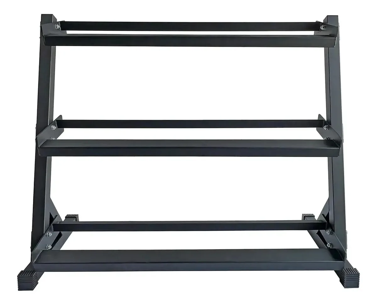 Suporte organizador para halteres de fitness
