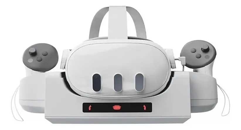 Base de carregamento Beisdirect para fones de ouvido Meta Quest 3 VR e controladores de toque, suporte de estação de carregamento para Meta Quest 3 VR Wall Grip, suporte de carregamento e suporte...