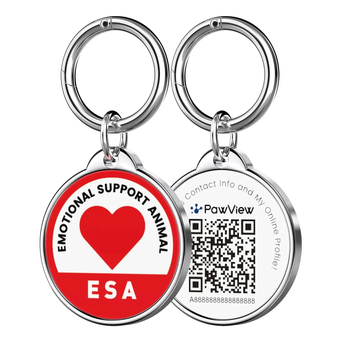 Etiqueta de identificação de animal de estimação com código QR | Alerta instantâneo quando digitalizada e notificação de localização | Não é necessária assinatura | Borda de metal resistente a...