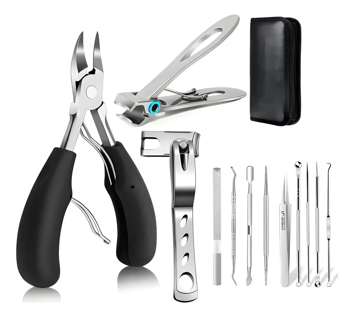 Kit de manicure e pedicure XTWE ALLS-JZTZ do 12 peças