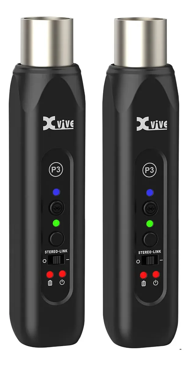 Par de receptores Xvive P3d Bluetooth XLR para mixer